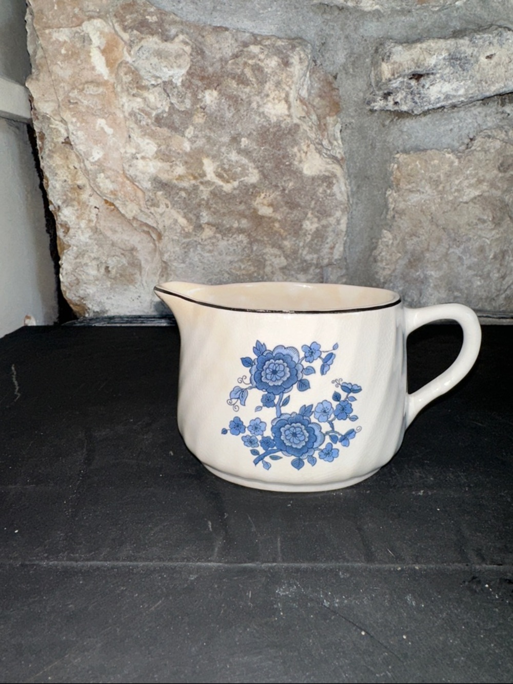 Vintage Wedgewood Royal Blue Ironstone Creamer